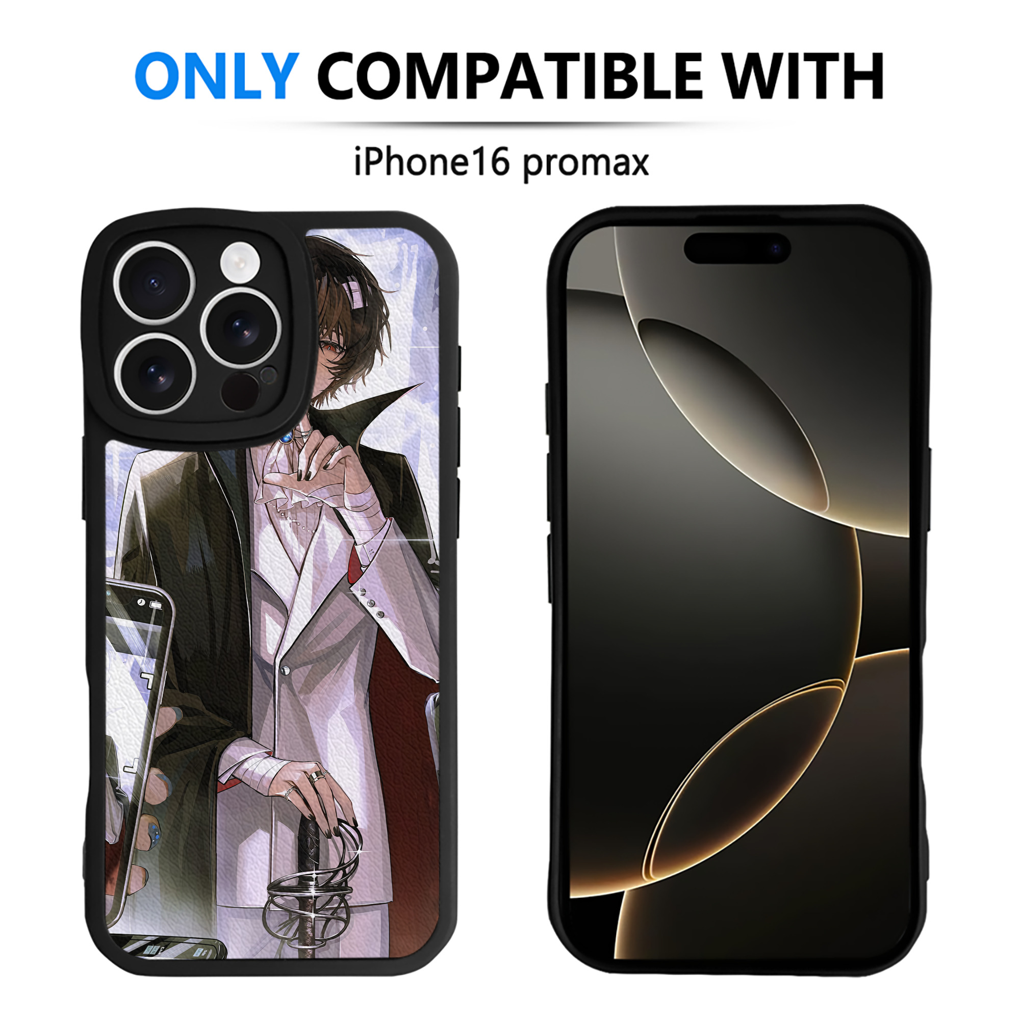 （画像用） 文豪ストレイドッグス Bungo Stray Dogs 【iPhone 16シリーズ対応】シリコンスマホケース（レザー調） 材質：シリコン